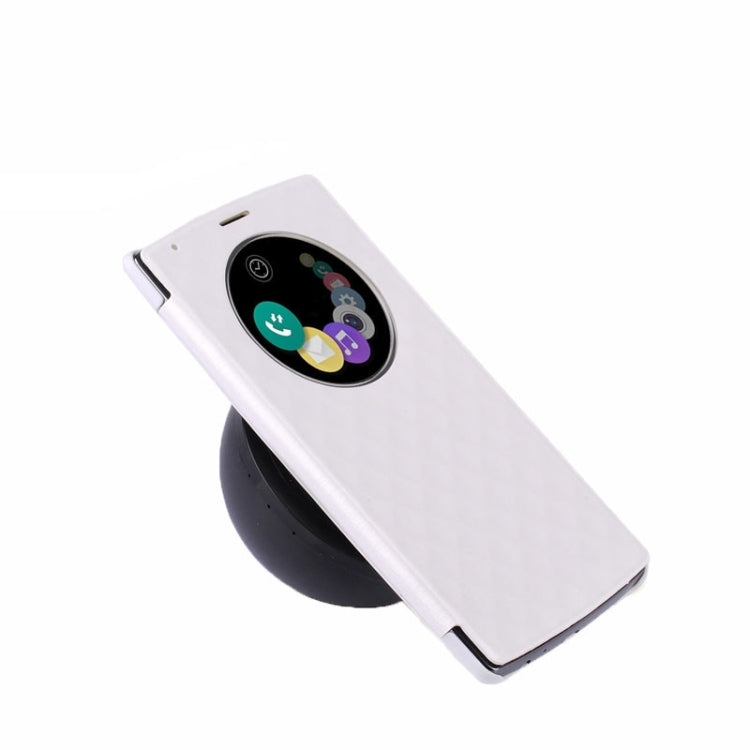 Q8 Wireless Charger Transmitter + Wireless Charger Receiver & Leather Back Cover Replacement Case with Call Display & NFC Function Charger Kit for LG G4 / H815