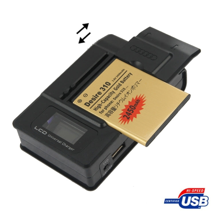 Mobile Universal Battery Charger LCD Indicator Screen for Cell Phones 1 USB-Port,