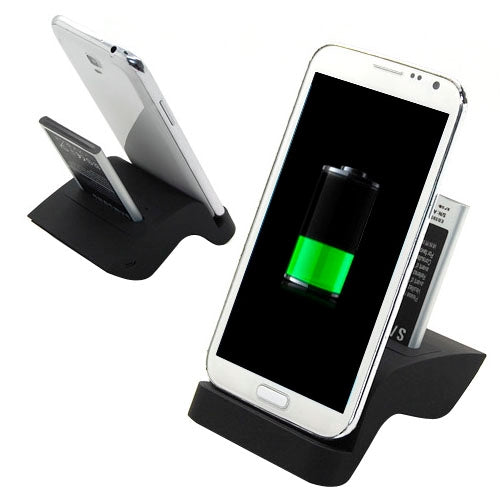 2 in 1 Data Sync Charging Dock Cradle with Spare Battery Slot for Galaxy S5 / G900 (Black)