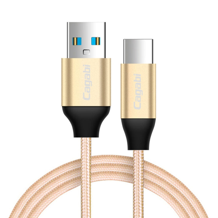 Cagabi N2 1m 2.4A Aviation Aluminum Alloy + Nylon USB to USB-C / Type-C Data Sync Fast Charging Cable, For Samsung Galaxy S8 & S8 + / LG G6 / Huawei P10 & P10 Plus / Xiaomi Mi 6 & Max 2 and other Smartphones