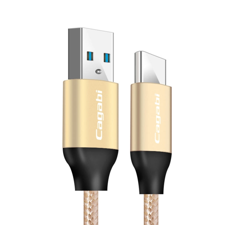 Cagabi N2 1m 2.4A Aviation Aluminum Alloy + Nylon USB to USB-C / Type-C Data Sync Fast Charging Cable, For Samsung Galaxy S8 & S8 + / LG G6 / Huawei P10 & P10 Plus / Xiaomi Mi 6 & Max 2 and other Smartphones