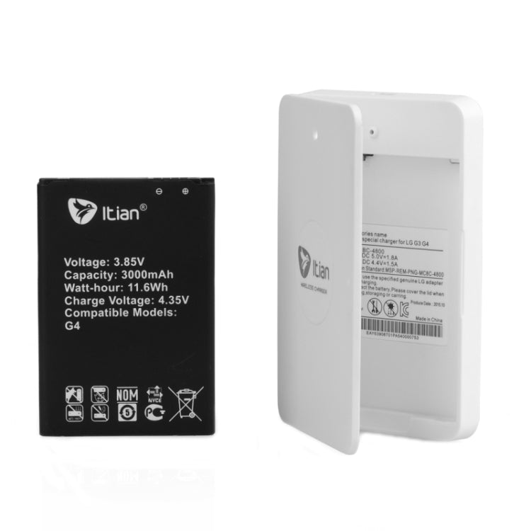 Itian G4 Battery Charger with Replacement 3000mAh Battery for LG G4