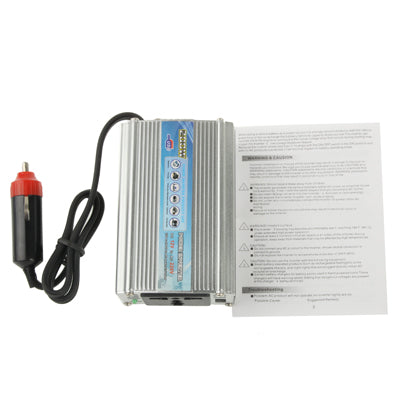 200W DC 12V to AC 220V Car Power Inverter with USB Port(Silver)