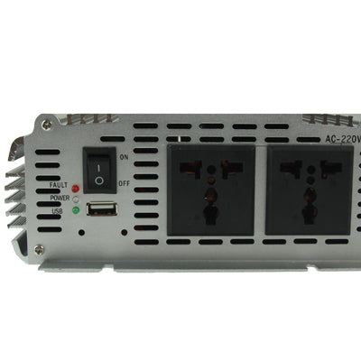 2000W DC 12V to AC 220V Car Power Inverter with USB Port & Booster Cable