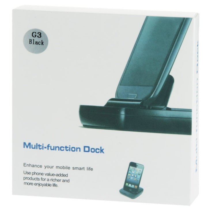 2 in 1 Desktop Charging Cradle Battery Charger with Micro USB Sync Data Function for LG G3 / D855(Black)