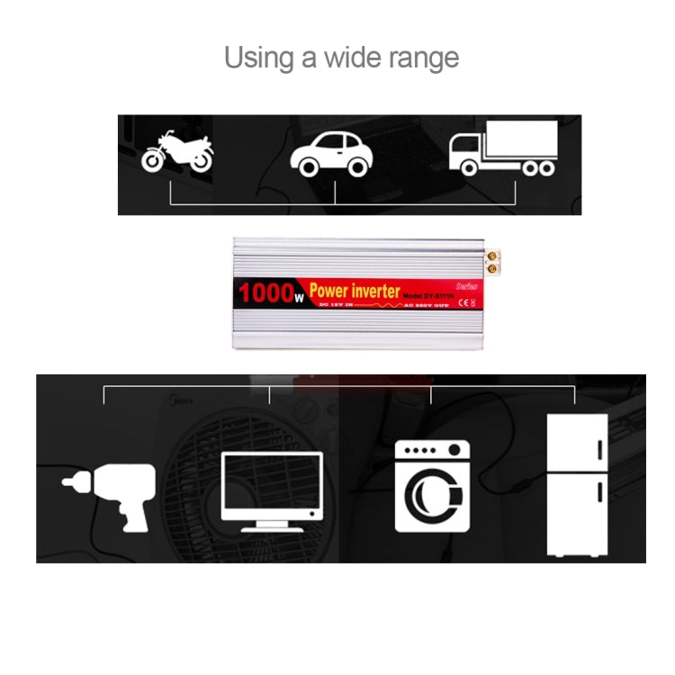 SUVPR DY-8111N 1000W DC 12V to AC 220V Car Power Inverter with 500mA USB Port & Universal Power Socket