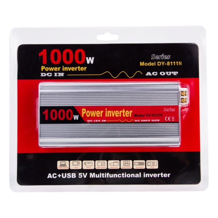 SUVPR DY-8111N 1000W DC 12V to AC 220V Car Power Inverter with 500mA USB Port & Universal Power Socket
