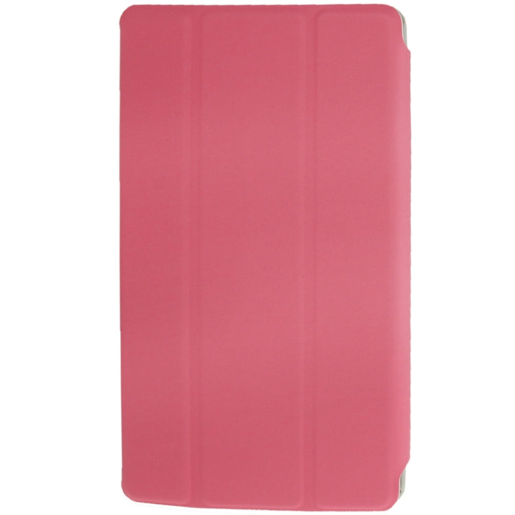3-floding Fabric Texture Flip Leather Case with Holder for Google Nexus 7 (2013 Version), Magenta(Magenta)