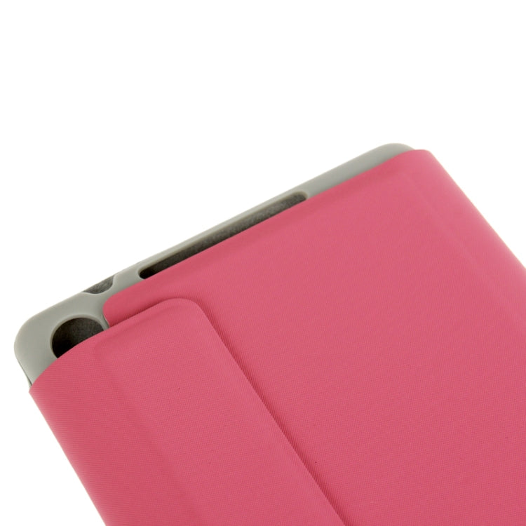 3-floding Fabric Texture Flip Leather Case with Holder for Google Nexus 7 (2013 Version), Magenta(Magenta)