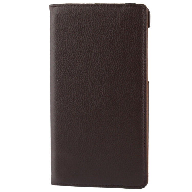 360 Degrees Rotation Litchi Texture Leather Case with 2-angle Holder for Google Nexus 7 (2013 Version),