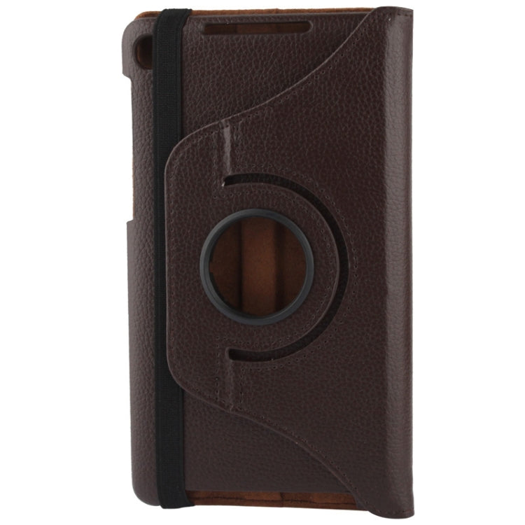 360 Degrees Rotation Litchi Texture Leather Case with 2-angle Holder for Google Nexus 7 (2013 Version),