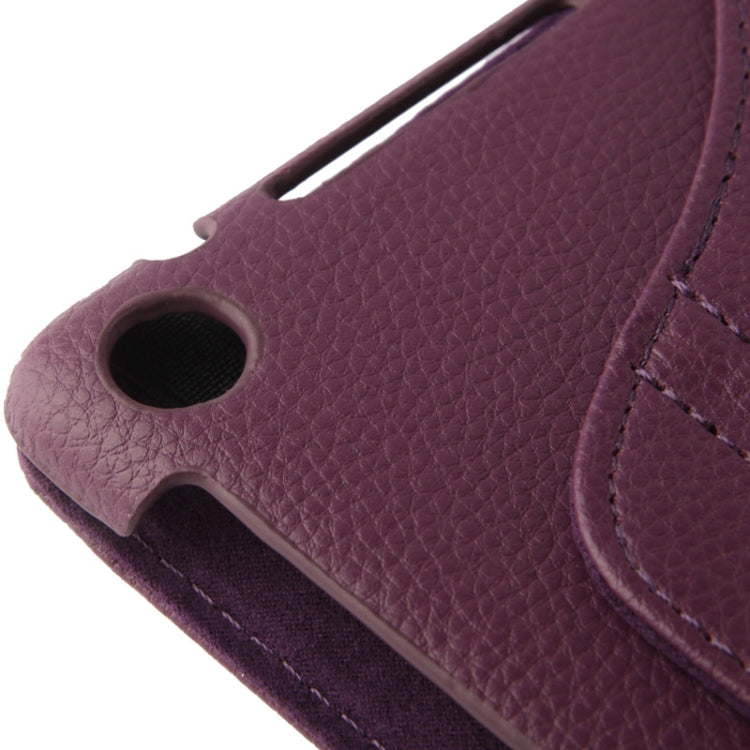 360 Degrees Rotation Litchi Texture Leather Case with 2-angle Holder for Google Nexus 7 (2013 Version),