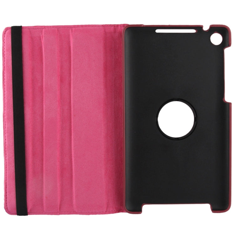 360 Degrees Rotation Litchi Texture Leather Case with 2-angle Holder for Google Nexus 7 (2013 Version),