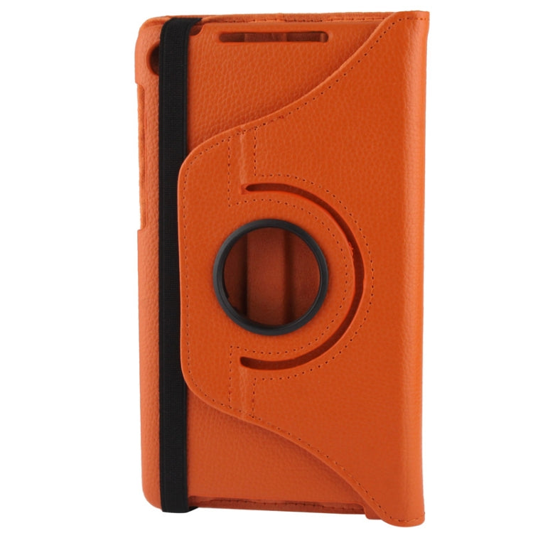 360 Degrees Rotation Litchi Texture Leather Case with 2-angle Holder for Google Nexus 7 (2013 Version),