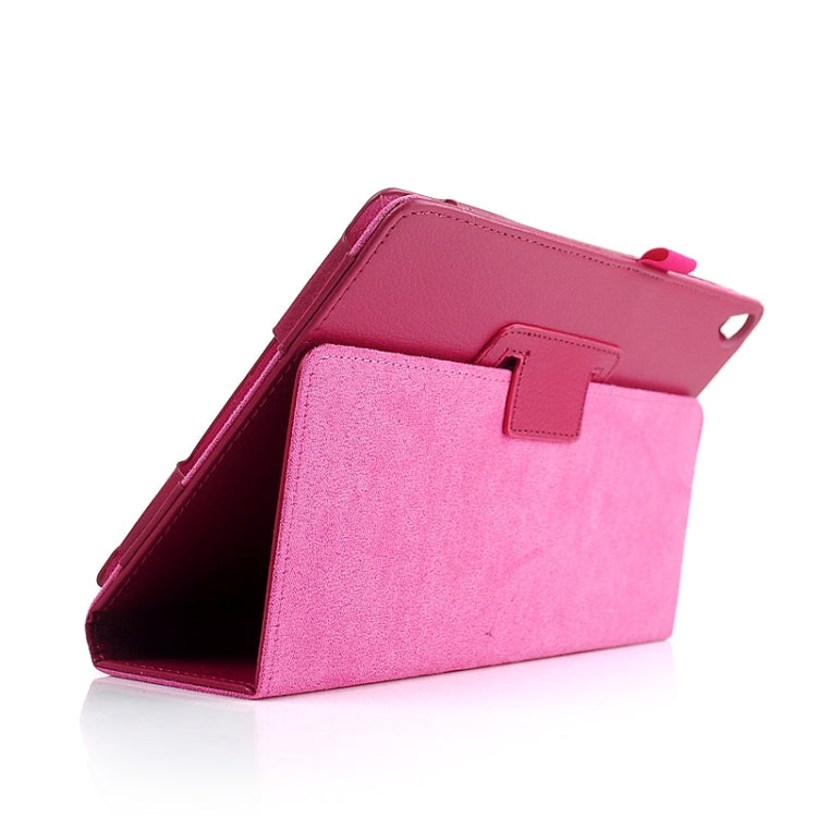 Litchi Texture PU Leather Case with Holder for Google Nexus 9(Magenta)