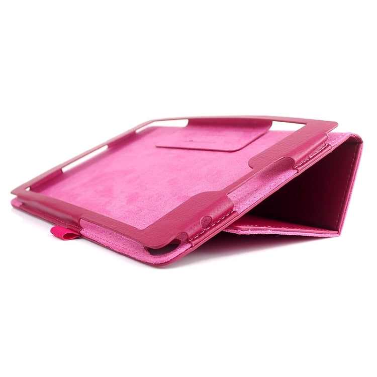 Litchi Texture PU Leather Case with Holder for Google Nexus 9(Magenta)