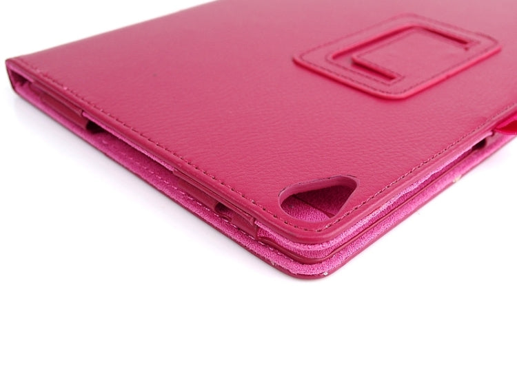 Litchi Texture PU Leather Case with Holder for Google Nexus 9(Magenta)