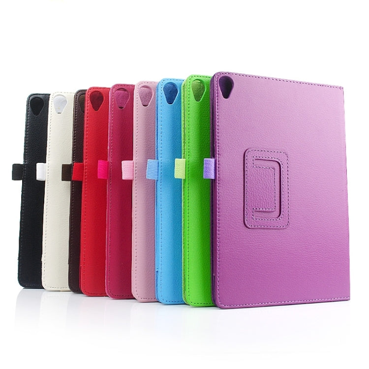 Litchi Texture PU Leather Case with Holder for Google Nexus 9(Magenta)