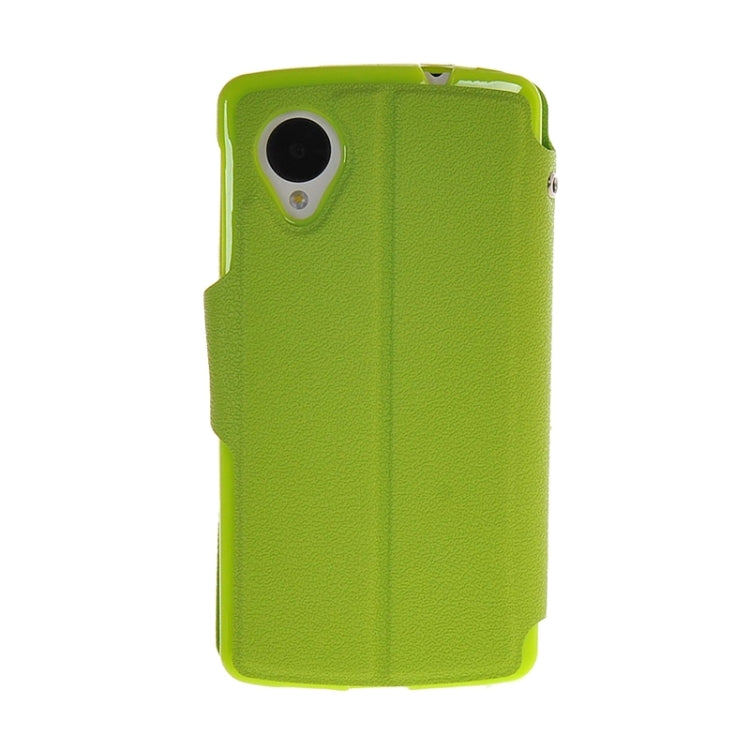 Horizontal Flip Leather Case with Call Display ID & Holder for Google Nexus 5 / D821