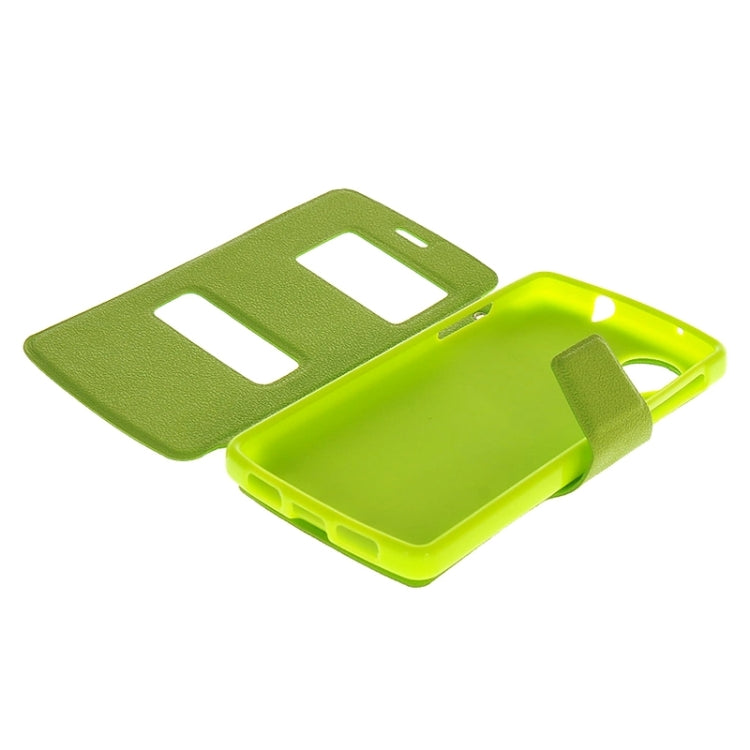 Horizontal Flip Leather Case with Call Display ID & Holder for Google Nexus 5 / D821