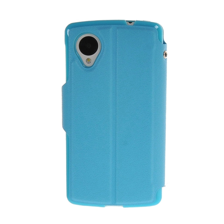 Horizontal Flip Leather Case with Call Display ID & Holder for Google Nexus 5 / D821