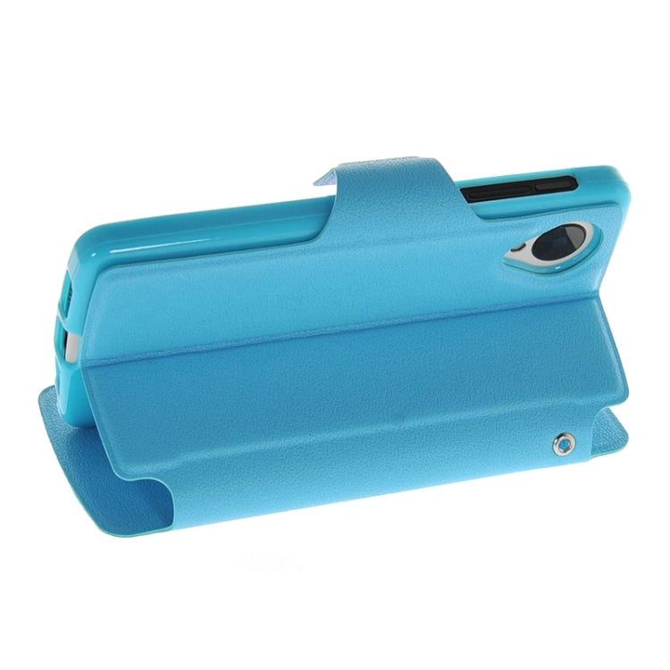 Horizontal Flip Leather Case with Call Display ID & Holder for Google Nexus 5 / D821