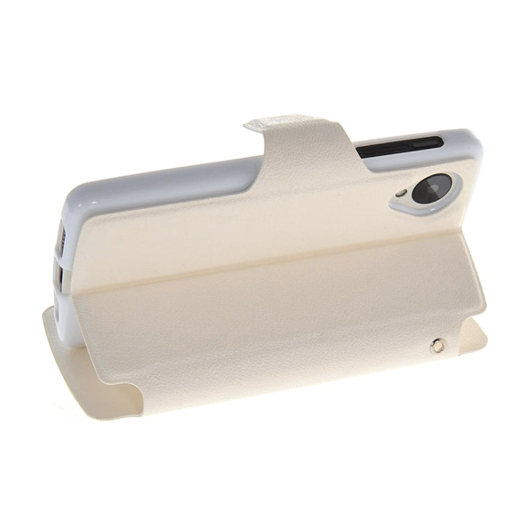 Horizontal Flip Leather Case with Call Display ID & Holder for Google Nexus 5 / D821