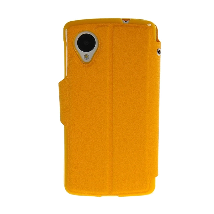 Horizontal Flip Leather Case with Call Display ID & Holder for Google Nexus 5 / D821