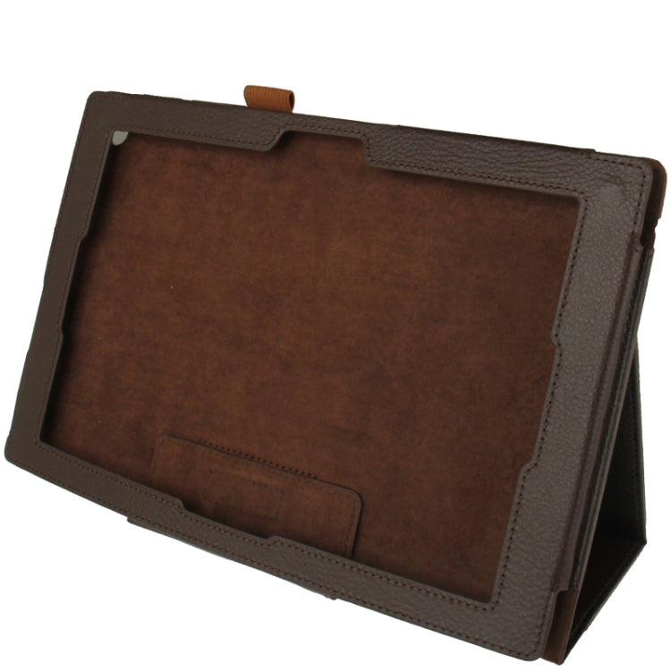 Litchi Texture Leather Case with Holder for Sony Xperia Tablet Z / 10.1