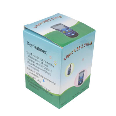 Pen Holder Shaped USB 2.0 4 Ports Hub with colorful light