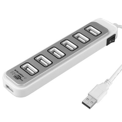 7 Ports USB 2.0 HUB with Switch, Plug and Play
