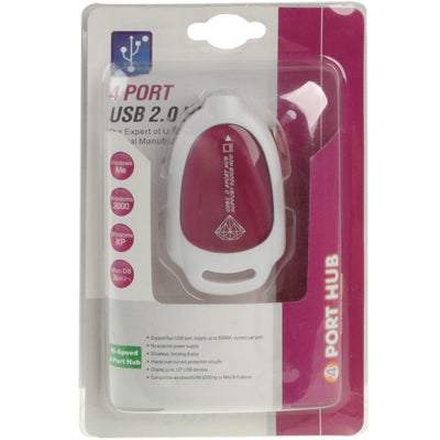 Mini Hi-Speed 4 Port USB 2.0 Hub,Support 500GB HDD