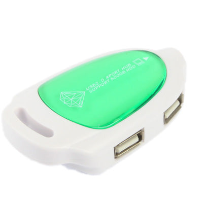 Mini Hi-Speed 4 Port USB 2.0 Hub,Support 500GB HDD
