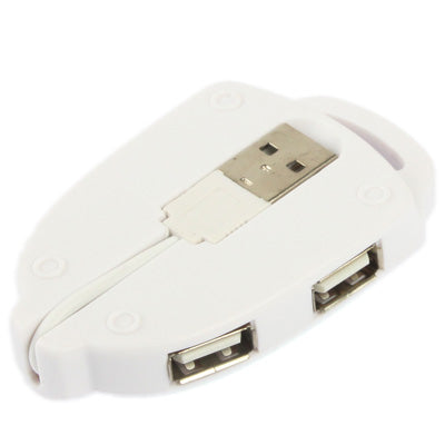 Mini Hi-Speed 4 Port USB 2.0 Hub,Support 500GB HDD