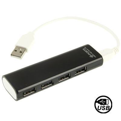 High Speed 4-Port USB 2.0 Hub, Plug and Play