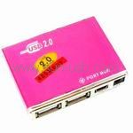 USB 2.0 4 Port HUB(Pink)