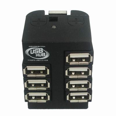 7 Ports USB 2.0 HUB(Black)