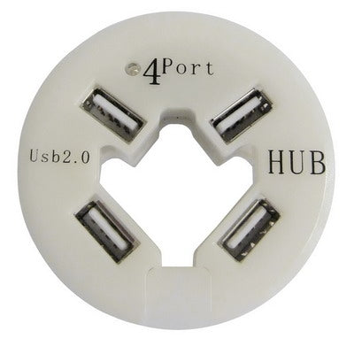 4 Ports USB 2.0 High Speed Hub(White)