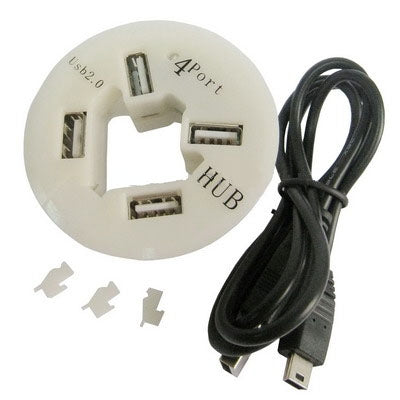 4 Ports USB 2.0 High Speed Hub(White)