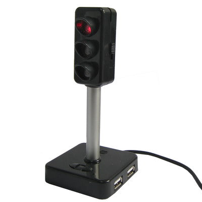 USB Traffic light with 4 Port USB 2.0 Hub(Black)