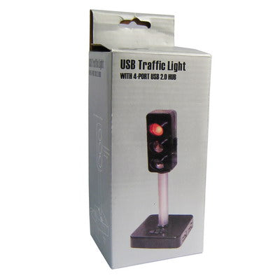 USB Traffic light with 4 Port USB 2.0 Hub(Black)