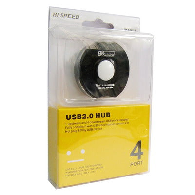4 Port USB 2.0 HUB(Black)