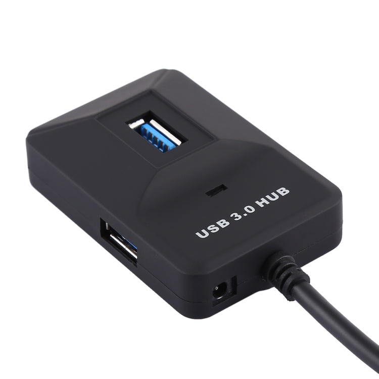 5Gbps Super Speed 4 Ports USB 3.0 HUB Adapter, Cable Length: 15cm(Black)