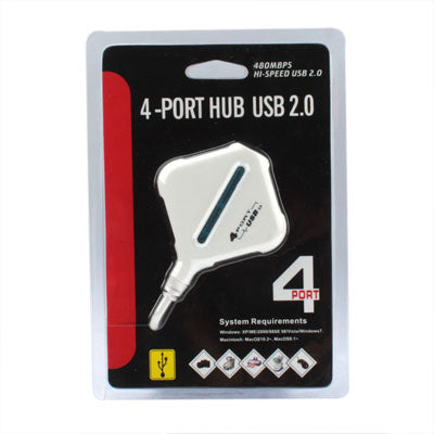 Hi-speed 4-Ports USB 2.0 HUB, Plug and Play