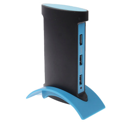 Super Speed 5 Gbps Network Server Shape 3-Port USB 3.0 HUB with Stand,Supports TF / Micro SD / MS / M2 / CF series