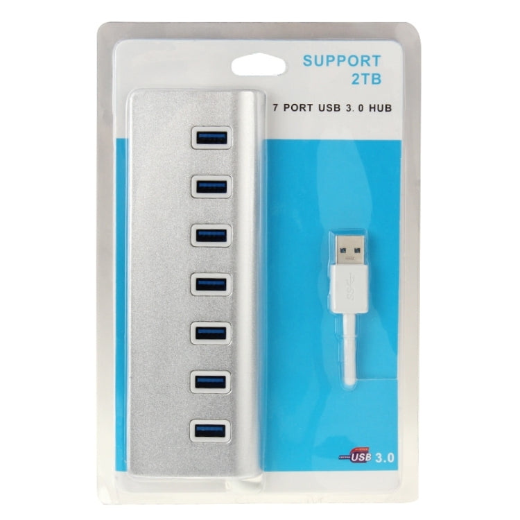 High Speed 5Gbps 7 Ports USB 3.0 HUB Portable Aluminum USB Splitter, Support 2TB