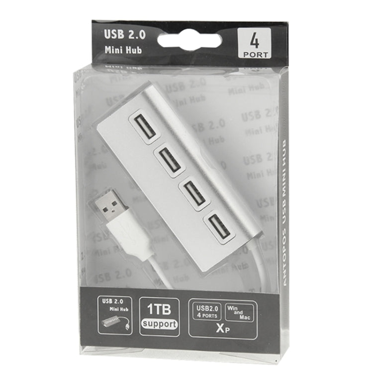 High Speed 480Mbps 4 Ports USB 2.0 HUB Mini Aluminum USB Splitter