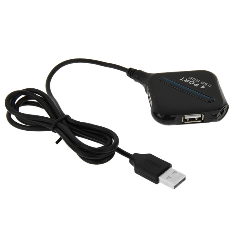 High Speed 480Mbps 4 Ports USB 2.0 HUB Portable USB Splitter with Blue Indicator