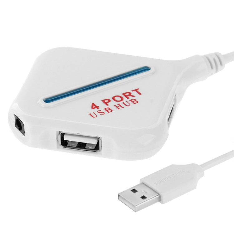 High Speed 480Mbps 4 Ports USB 2.0 HUB Portable USB Splitter with Blue Indicator