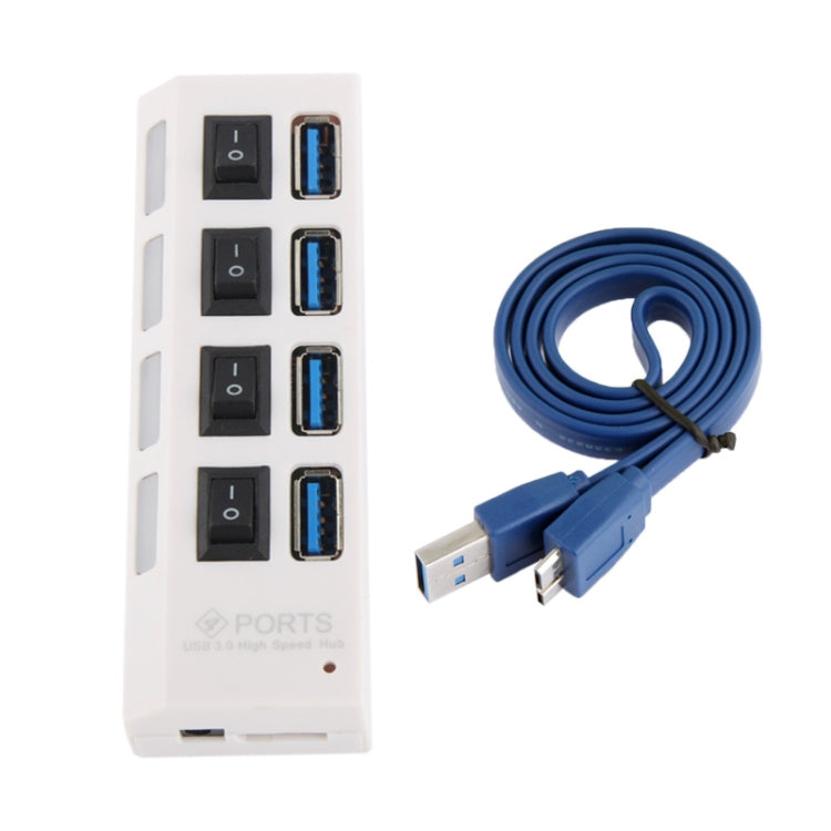 4 Ports USB 3.0 HUB, Super Speed 5Gbps, Plug and Play, Support 1TB